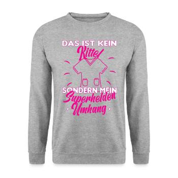 Altenpflegerin Pfleger Pflegerin Pflegefachkraft - Unisex Pullover - Weißgrau meliert - Vorne - Alina (178cm) & Michal (187cm)