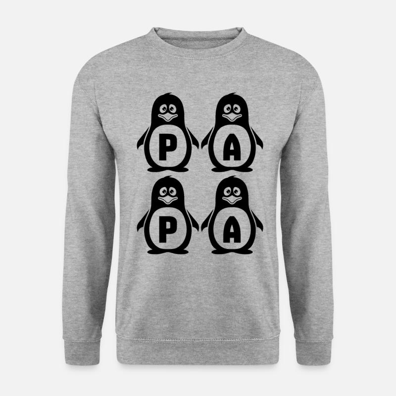 PAPA - Unisex Pullover - Weißgrau meliert