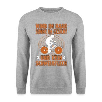 Elektrofahrrad Pedelec EBike E-Bike Hilfsmotor - Unisex Pullover - Weißgrau meliert - Vorne - Alina (178cm) & Michal (187cm)