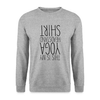 Funny Headstand Yoga Workout Yogini - Unisex Sweatshirt - salt & pepper - Front - Alina (178cm) & Michal (187cm)