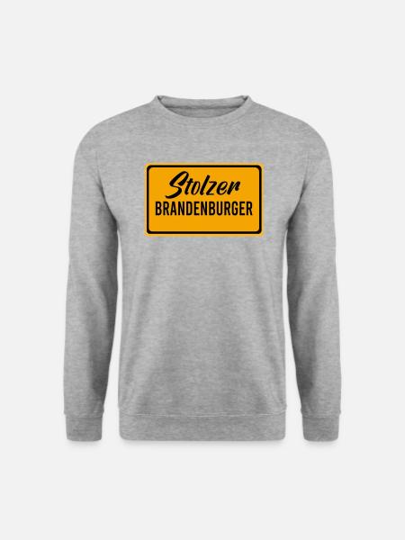 Brandenburg Brandenburger Potsdam Potsdamer Stolz - Unisex Pullover - Weißgrau meliert