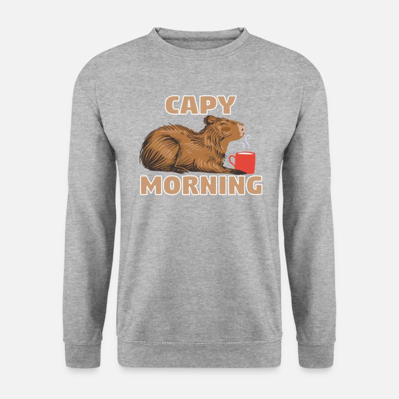 Cappybara Capybara Café Capybara Ventilateurs - Sweat-shirt Unisexe - gris chiné