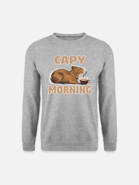 Capybara Capybara Coffee Cappybara Fans - Unisex Sweatshirt - salt & pepper