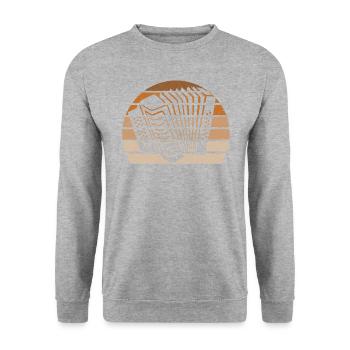 Akkordeon Steirische Harmonika Akkordeonspieler - Unisex Pullover - Weißgrau meliert - Vorne - Alina (178cm) & Michal (187cm)