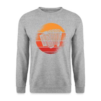 Accordion Styrian harmonica accordion player - Unisex Sweatshirt - salt & pepper - Front - Alina (178cm) & Michal (187cm)