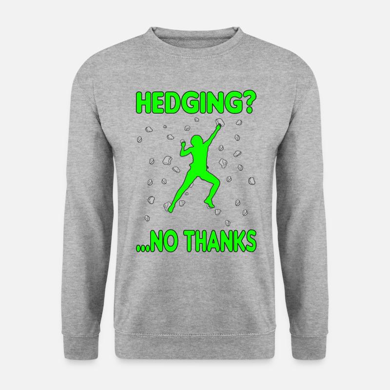 Bouldern Boulder Klettern Boulderer Bouldering - Unisex Pullover - Weißgrau meliert