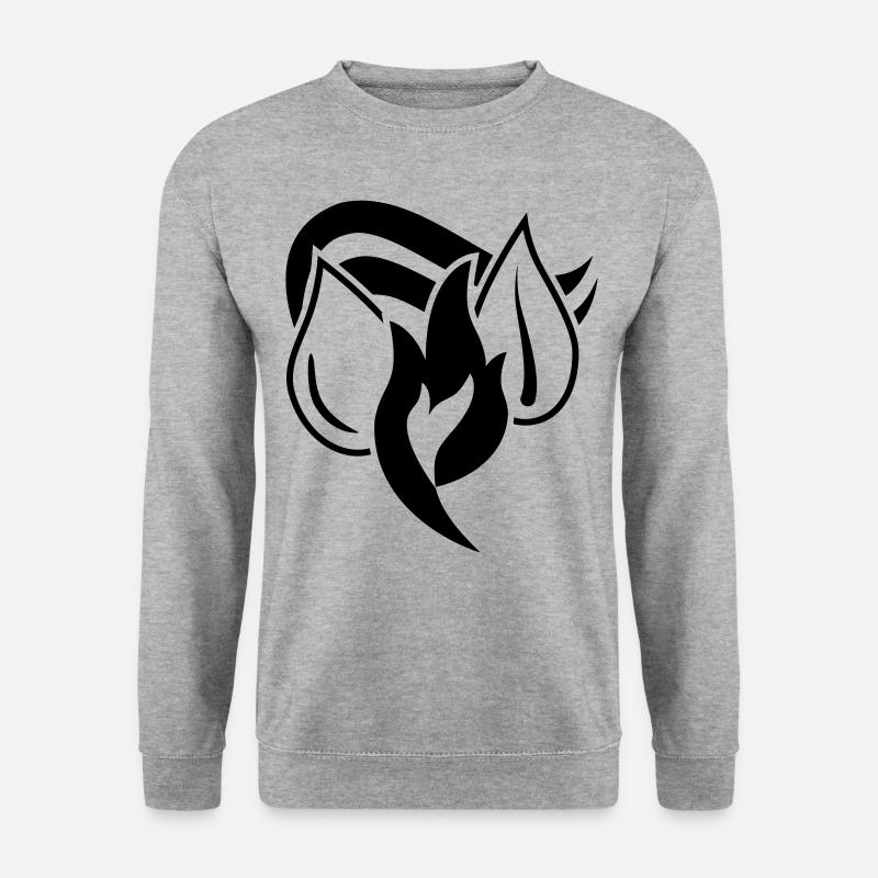 Logo Schwarz ohne Schrift - Unisex Pullover - Weißgrau meliert