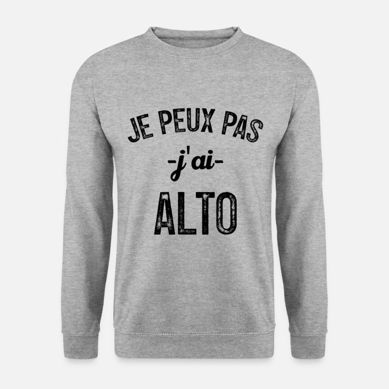 Ich kann nicht, ich habe Bratsche - Unisex Pullover - Weißgrau meliert