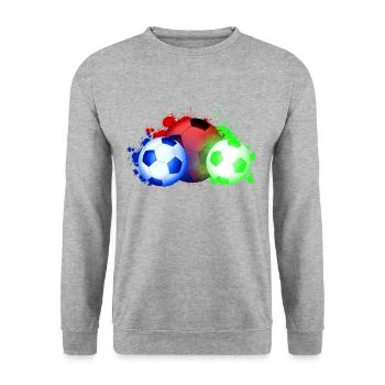 Football - Sweat-shirt Unisexe - gris chiné - Devant - Alina (178cm) & Michal (187cm)