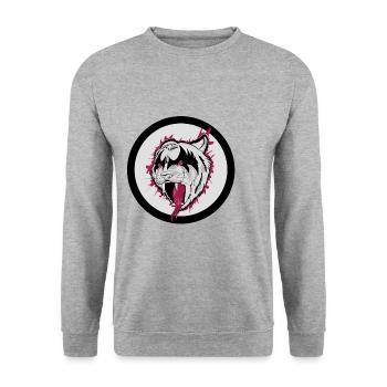 Tiger - Unisex Pullover - Weißgrau meliert - Vorne - Alina (178cm) & Michal (187cm)