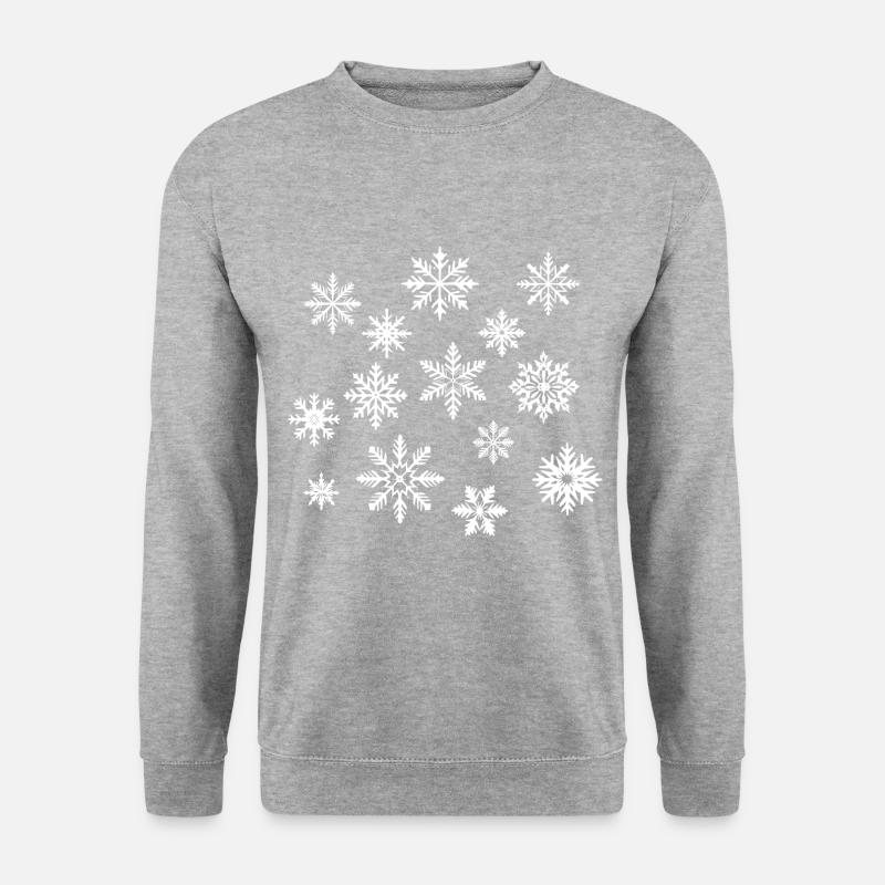 Snowflakes white - Unisex Sweatshirt - salt & pepper