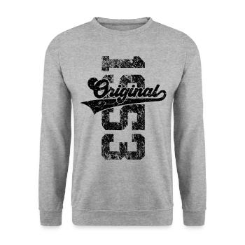 73RD BIRTHDAY ORIGINAL 1953 - Unisex Sweatshirt - salt & pepper - Front - Alina (178cm) & Michal (187cm)