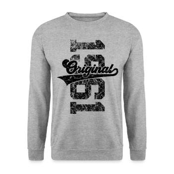 65TH BIRTHDAY ORIGINAL 1961 - Unisex Sweatshirt - salt & pepper - Front - Alina (178cm) & Michal (187cm)