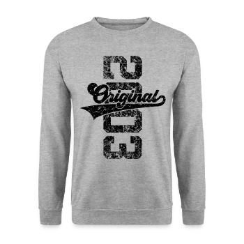 23RD BIRTHDAY ORIGINAL 2003 - Unisex Sweatshirt - salt & pepper - Front - Alina (178cm) & Michal (187cm)