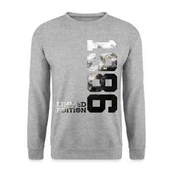 40TH BIRTHDAY 40 YEARS LIMITED EDITION 1986 - Unisex Sweatshirt - salt & pepper - Front - Alina (178cm) & Michal (187cm)