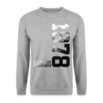 48TH BIRTHDAY 48 YEARS LIMITED EDITION 1978 - Unisex Sweatshirt - salt & pepper - Front - Alina (178cm) & Michal (187cm)
