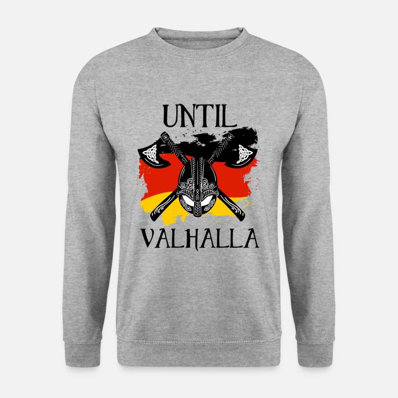 Until Valhalla with German flag - Unisex Sweatshirt - salt & pepper