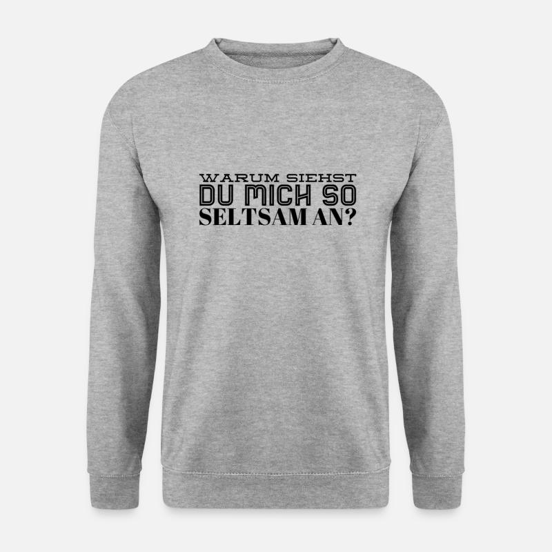 komische Blicke - Unisex Pullover - Weißgrau meliert