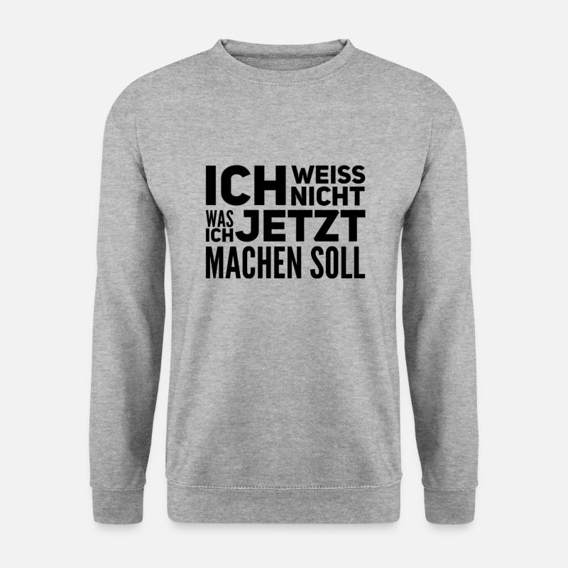 wie soll es weitergehen? - Unisex Pullover - Weißgrau meliert