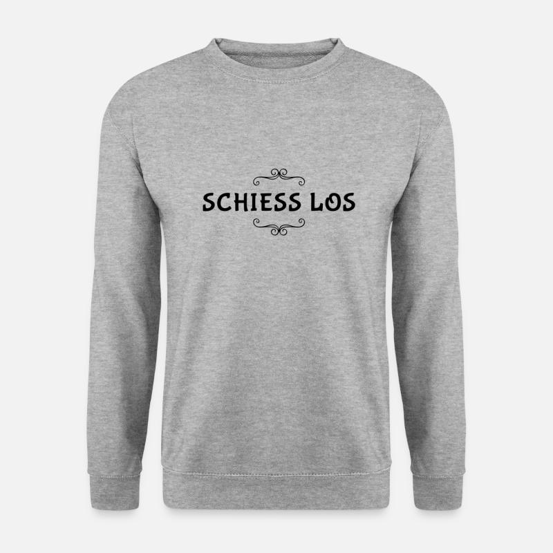 schieß los - Unisex Pullover - Weißgrau meliert