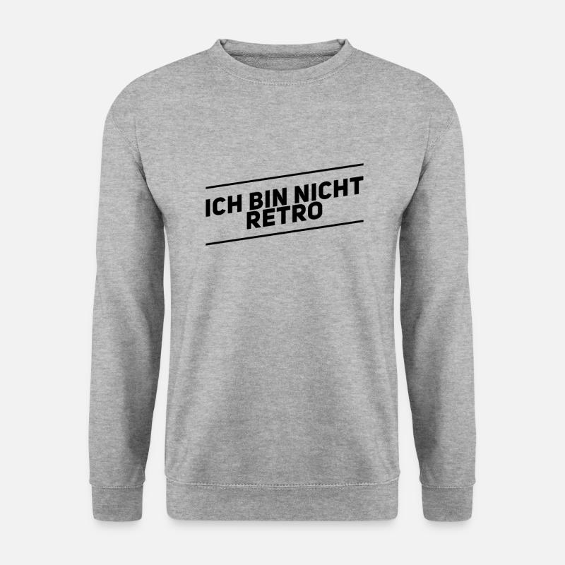 retro war gestern - Unisex Pullover - Weißgrau meliert