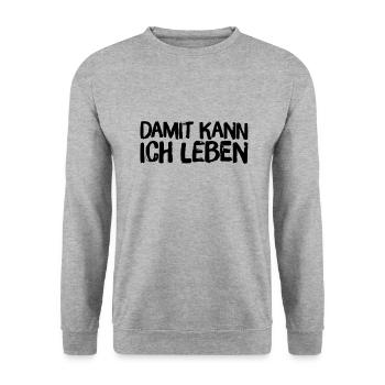 ist mir egal - Unisex Pullover - Weißgrau meliert - Vorne - Alina (178cm) & Michal (187cm)