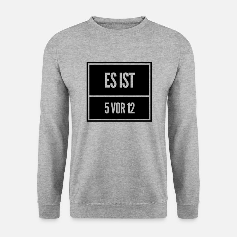 die Zeit läuft - Unisex Pullover - Weißgrau meliert