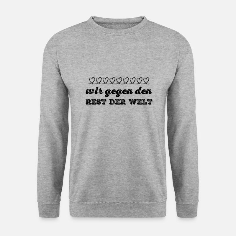 wir halten zusammen - Unisex Pullover - Weißgrau meliert