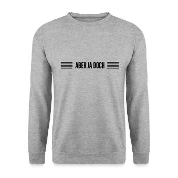 ich bin dafür - Unisex Pullover - Weißgrau meliert - Vorne - Alina (178cm) & Michal (187cm)