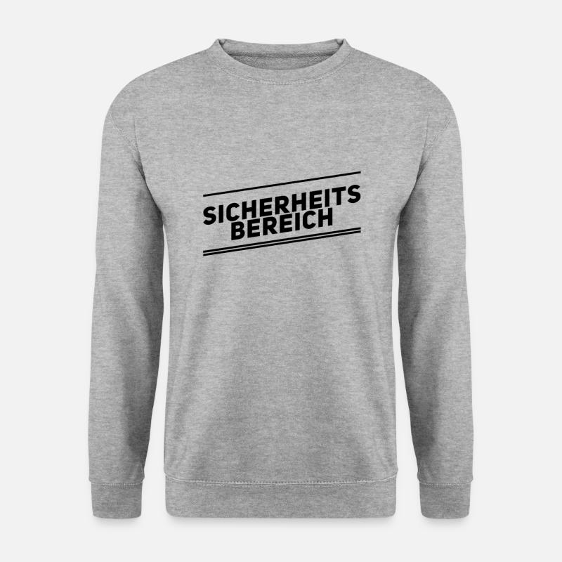 Sicherheitsbereich - Unisex Pullover - Weißgrau meliert