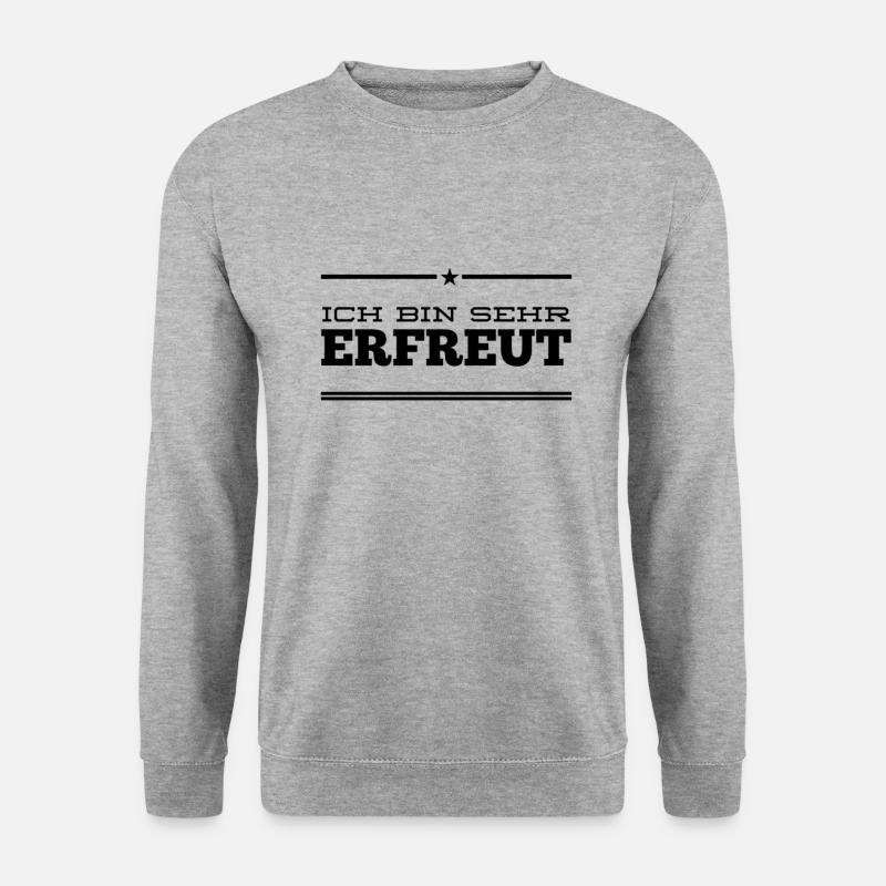 schön sie zu treffen - Unisex Pullover - Weißgrau meliert