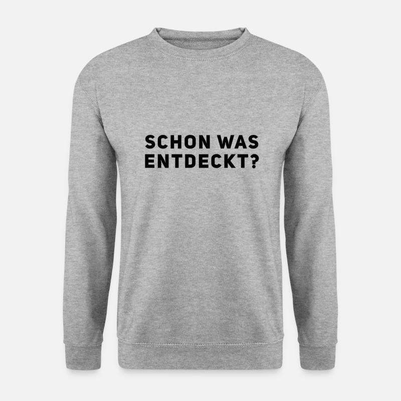 was kann man hier entdecken? - Unisex Pullover - Weißgrau meliert
