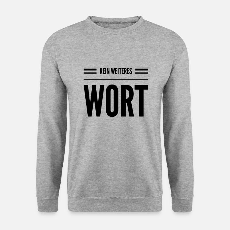 schweig - Unisex Pullover - Weißgrau meliert