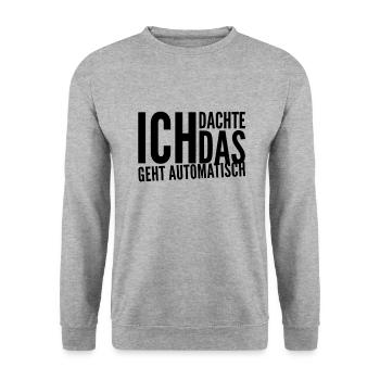 ich habe mich geirrt - Unisex Pullover - Weißgrau meliert - Vorne - Alina (178cm) & Michal (187cm)