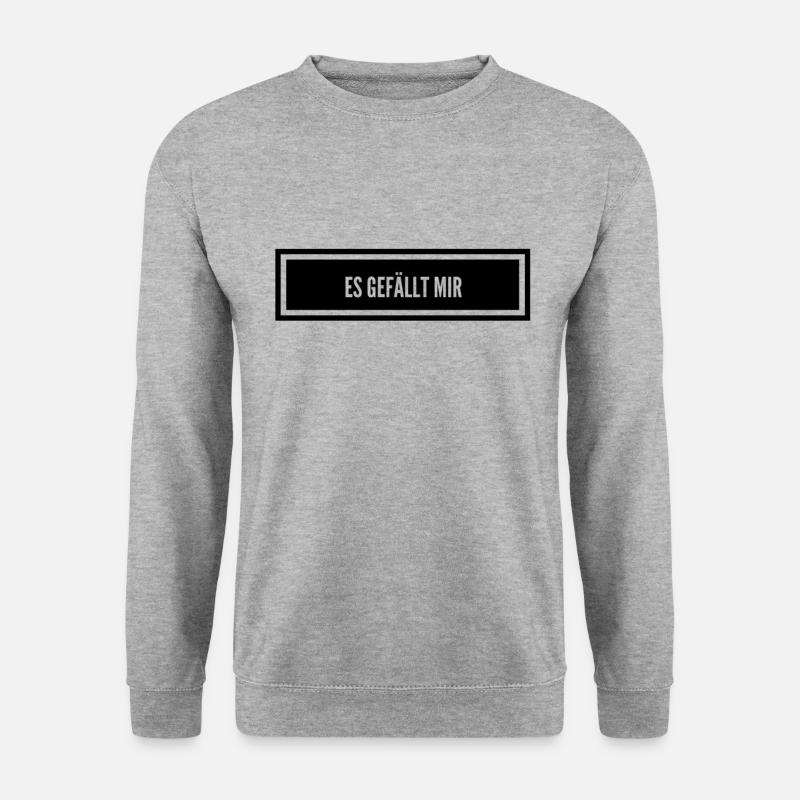 ich finde es schön - Unisex Pullover - Weißgrau meliert