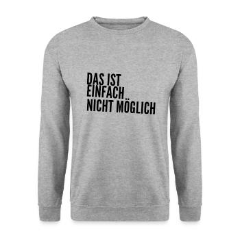 wie kann das sein - Unisex Pullover - Weißgrau meliert - Vorne - Alina (178cm) & Michal (187cm)
