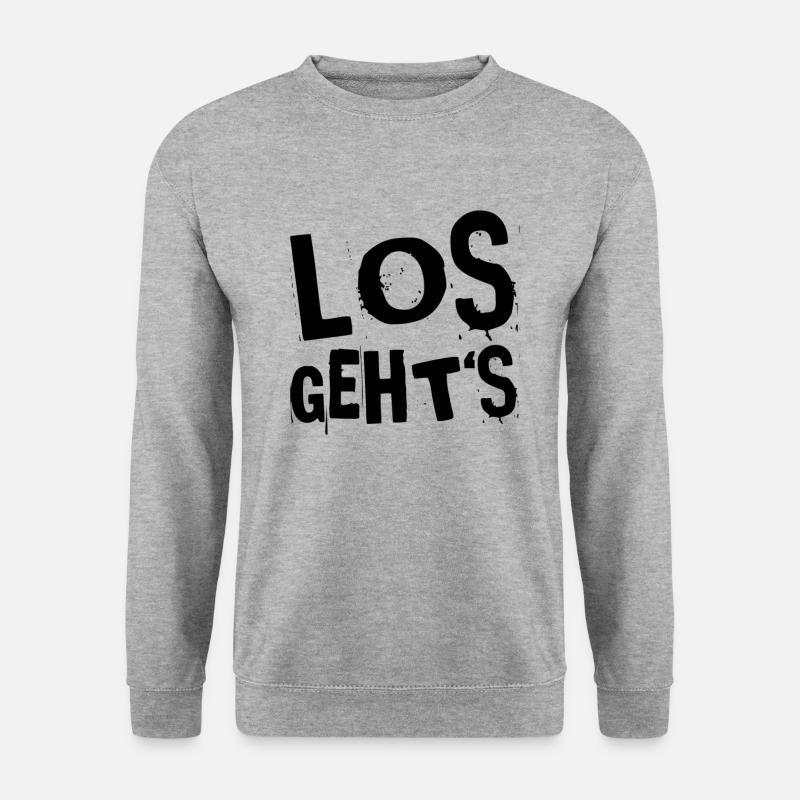 endlich geht es los - Unisex Pullover - Weißgrau meliert
