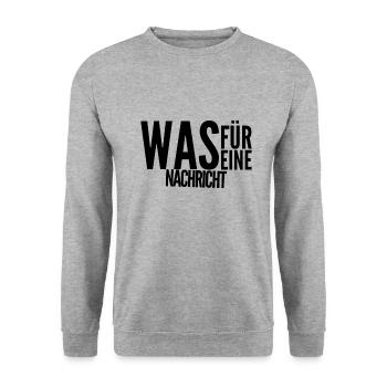 die Nachricht kommt unerwartet - Unisex Pullover - Weißgrau meliert - Vorne - Alina (178cm) & Michal (187cm)