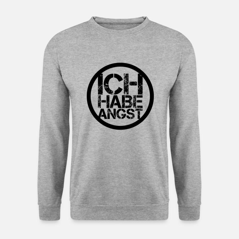 ich habe Angst - Unisex Pullover - Weißgrau meliert