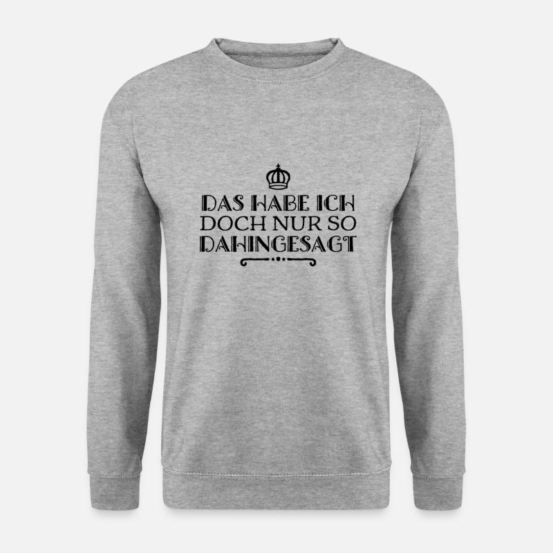 das war bedeutungslos - Unisex Pullover - Weißgrau meliert
