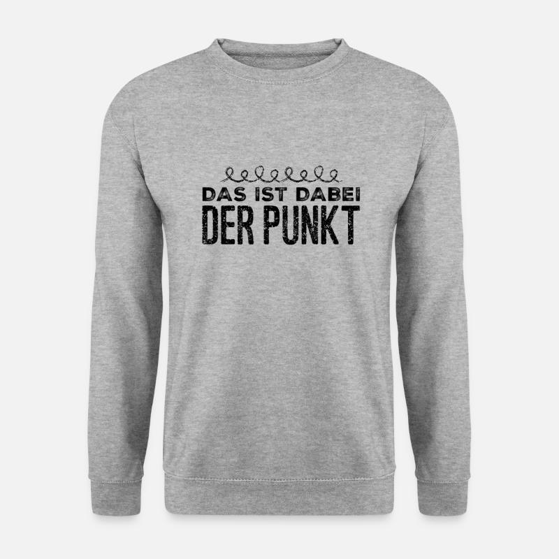 ich mache einen Punkt - Unisex Pullover - Weißgrau meliert