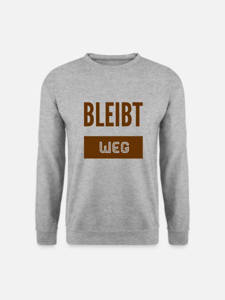 bitte halten sie Abstand - Unisex Pullover - Weißgrau meliert
