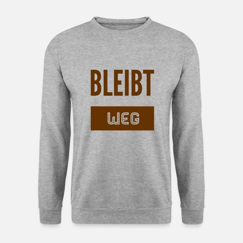 bitte halten sie Abstand - Unisex Pullover - Weißgrau meliert