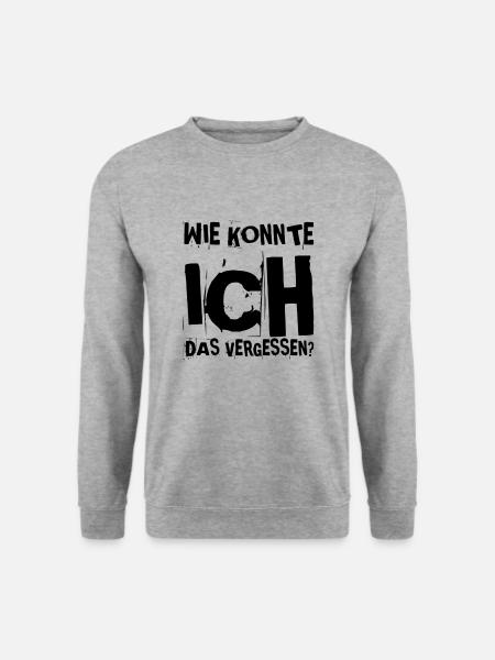 wie konnte ich das vergessen? - Unisex Pullover - Weißgrau meliert