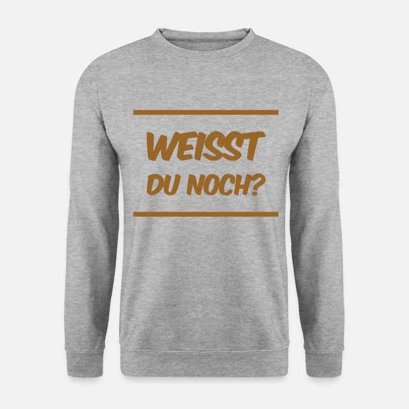 erinnerst du dich daran? - Unisex Pullover - Weißgrau meliert
