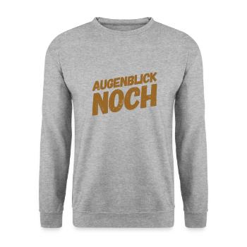 Augenblick noch - Unisex Pullover - Weißgrau meliert - Vorne - Alina (178cm) & Michal (187cm)