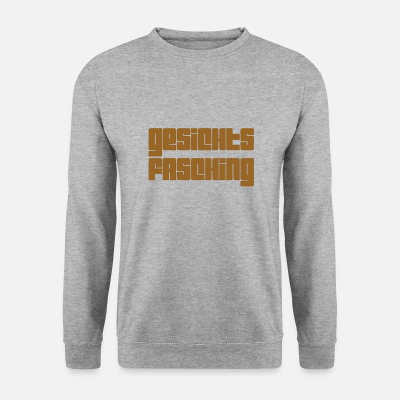 Gesichtsfasching ist toll - Unisex Pullover - Weißgrau meliert
