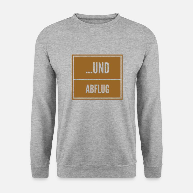 hau ab - Unisex Pullover - Weißgrau meliert