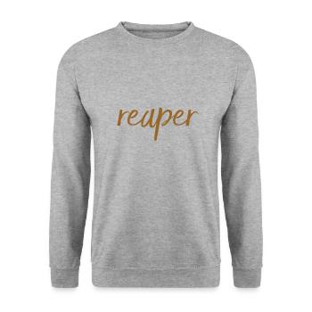 so sieht ein Reaper aus - Unisex Pullover - Weißgrau meliert - Vorne - Alina (178cm) & Michal (187cm)