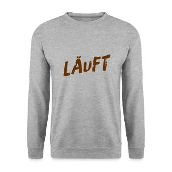 alles gut - Unisex Pullover - Weißgrau meliert - Vorne - Alina (178cm) & Michal (187cm)